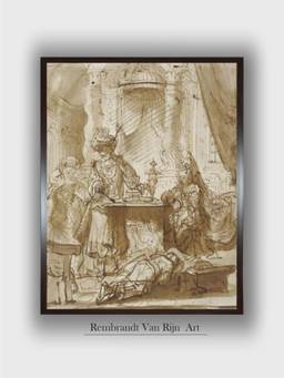 The Art House - Rembrandt Framed Multi-Color Wall Art Painting