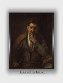 The Art House - Rembrandt Framed Multi-Color Wall Art Painting