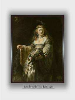 The Art House - Rembrandt Framed Multi-Color Wall Art Painting