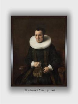 The Art House - Rembrandt Framed Multi-Color Wall Art Painting
