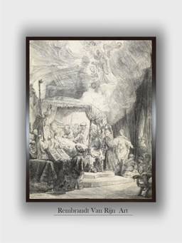 The Art House - Rembrandt Framed Multi-Color Wall Art Painting