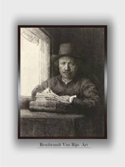 The Art House - Rembrandt Framed Multi-Color Wall Art Painting