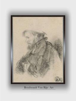 The Art House - Rembrandt Framed Multi-Color Wall Art Painting