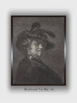 The Art House - Rembrandt Framed Multi-Color Wall Art Painting