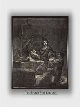 The Art House - Rembrandt Framed Multi-Color Wall Art Painting