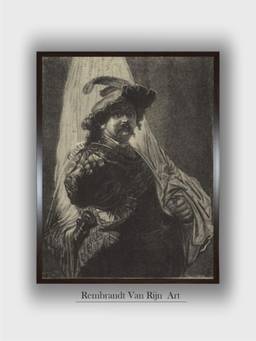 The Art House - Rembrandt Framed Multi-Color Wall Art Painting