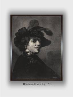 The Art House - Rembrandt Framed Multi-Color Wall Art Painting