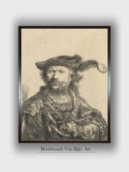 The Art House - Rembrandt Framed Multi-Color Wall Art Painting