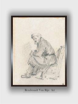 The Art House - Rembrandt Framed Multi-Color Wall Art Painting