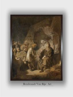The Art House - Rembrandt Framed Multi-Color Wall Art Painting