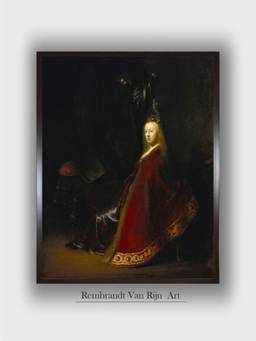 The Art House - Rembrandt Framed Multi-Color Wall Art Painting