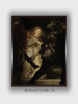 The Art House - Rembrandt Framed Multi-Color Wall Art Painting