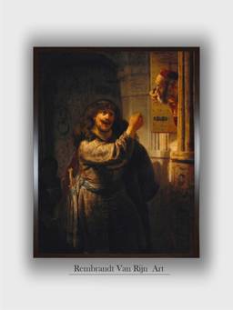 The Art House - Rembrandt Framed Multi-Color Wall Art Painting