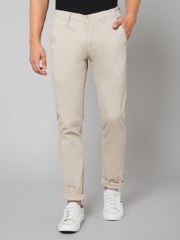 Cantabil - Men Beige Casual Trouser