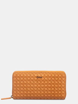 Gioia - Tan Daisy Textured Wallet