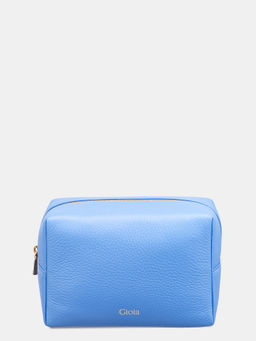 Gioia - Blue Textured Cosmetic Pouch