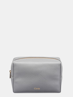 Gioia - Grey Textured Cosmetic Pouch