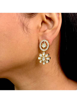 Shop Naymee - Classic Droplet Polki and Kundan Earrings