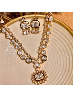 Shop Naymee - Royal Radiance Polki and Kundan Necklace and Earrings Set