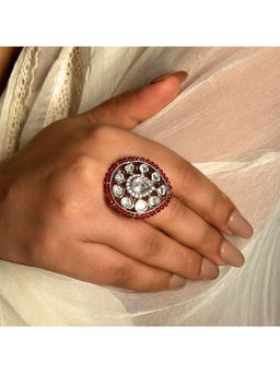 Shop Naymee - Meher Ruby Polki Ring