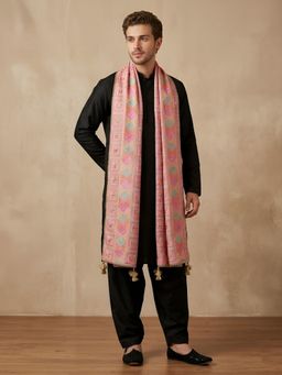 MUFFLY - Luxury Phulkari Embroidered Chinon Multi- Color Dupatta