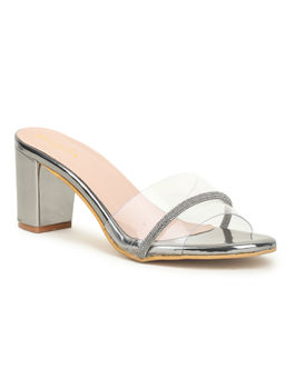 VALIOSAA - Embellished Sequined Metallic Heels