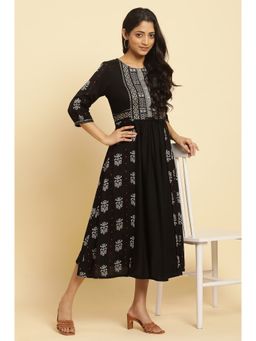 W - Black Printed Dress