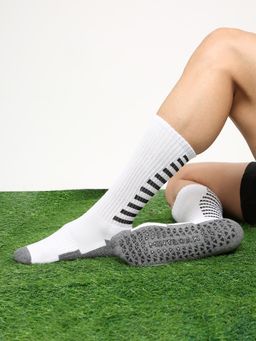 Mint & Oak - White Grip Football Socks For Unisex
