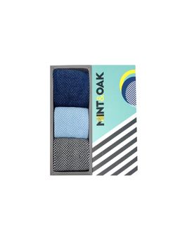 Mint & Oak - Refined Herringbone Trio Socks Gift Set (Pack of 3)