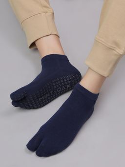 Mint & Oak - Unisex Two Toe Navy Blue Socks For Men & Women