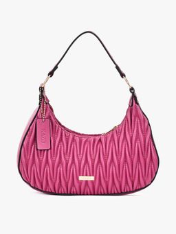 Kazo - Pink Textured Shoulder Bag