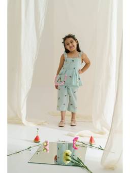 THE RIGHT CUT - Water Slide Blue Top and Pant