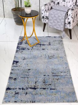 Saral Home - Easy Living Blue Ani Modern Soft Pile Carpet