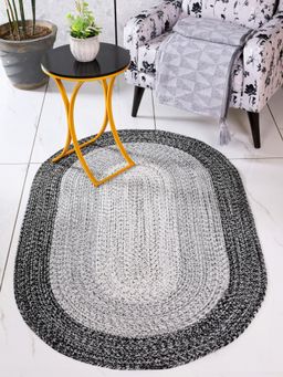 Saral Home - Easy Living Grey Oic Robust Oval Braided Carpet