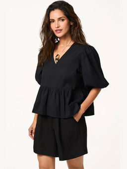 TERRA LUNA - Women Black Nell Top