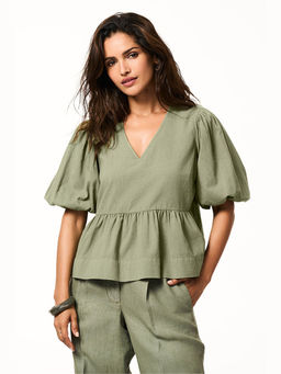 TERRA LUNA - Women Green Nell Top