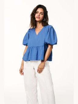 TERRA LUNA - Women Blue Nell Top
