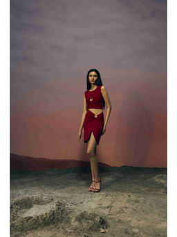 Ivory Rose - Red Scarlet Dusk Co-ord Set