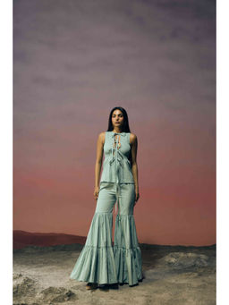 Ivory Rose - Teal The Seafoam Drift Co-ord Set