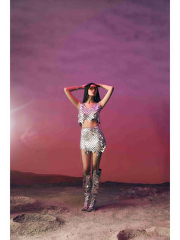 Ivory Rose - Silver The Selene Co-ord Set