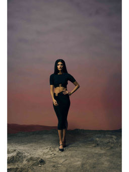 Ivory Rose - Black The Vesper Co-ord Set