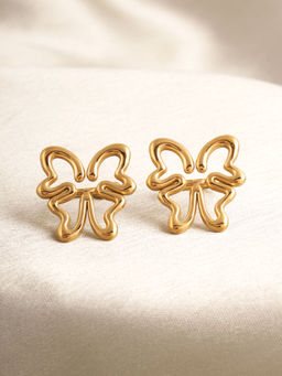 Palmonas - Womens Waterproof and Anti Tarnish Golden Butterfly Cuff Earrings