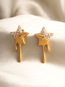 Palmonas - Womens Waterproof and Anti Tarnish Dripping Star Drop Earrings