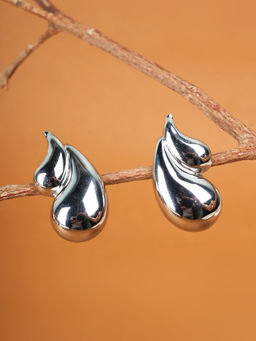 Palmonas - Womens Waterproof and Anti Tarnish Chic Teardrop Silver Stud Earrings