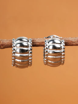 Palmonas - Womens Waterproof and Anti Tarnish Chunky Hollow Silver Hoop Earrings