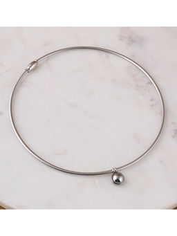 Palmonas - Womens Waterproof and Anti-Tarnish Stylish Silver Ball Choker Necklace