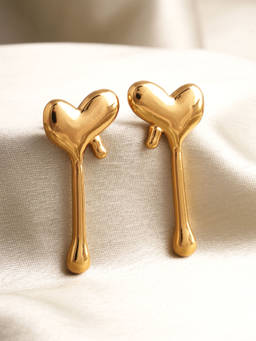 Palmonas - Womens Waterproof and Anti Tarnish Melting Heart Drops Earrings