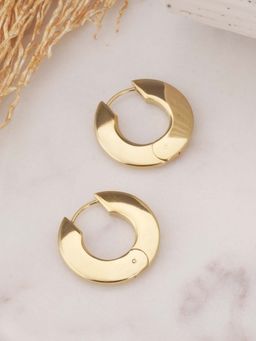 Palmonas - Womens Waterproof and Anti Tarnish Flat Round Hoop Earrings