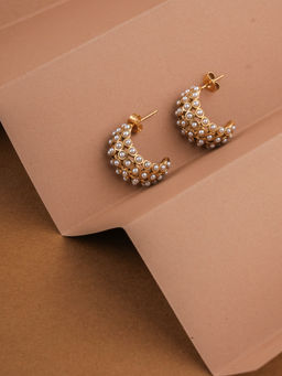 Palmonas - Womens Waterproof and Anti Tarnish Ember Seed Hoop Earrings