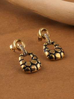 Palmonas - Womens Waterproof and Anti Tarnish Gilded Mosaic Drop Earrings